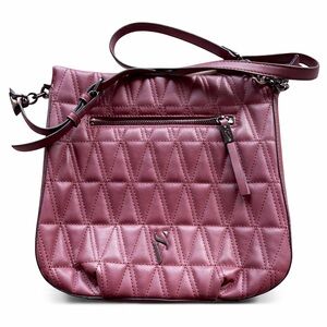 Simply Vera Vera Wang Quilted Burgundy Crossbody Bag Adjustable Strap